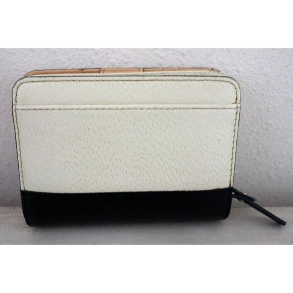 Kate Spade WLRU2212 Berkley Lane Cara Black/Porcelain Leather Zip Around Wallet - Picture 2 of 11